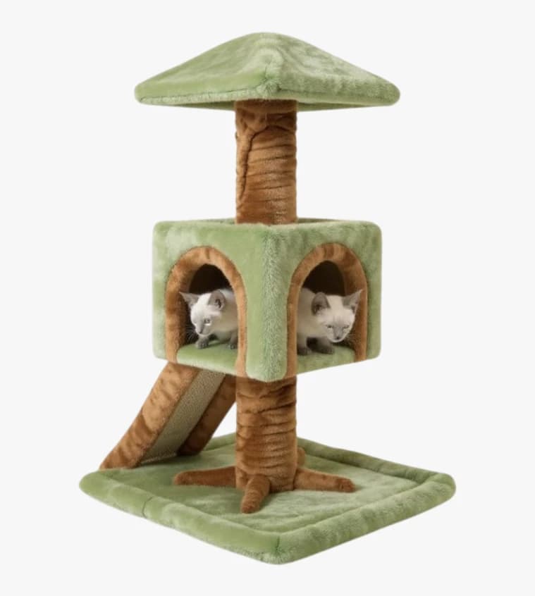 Tree House Pet Accessories, with Cat House