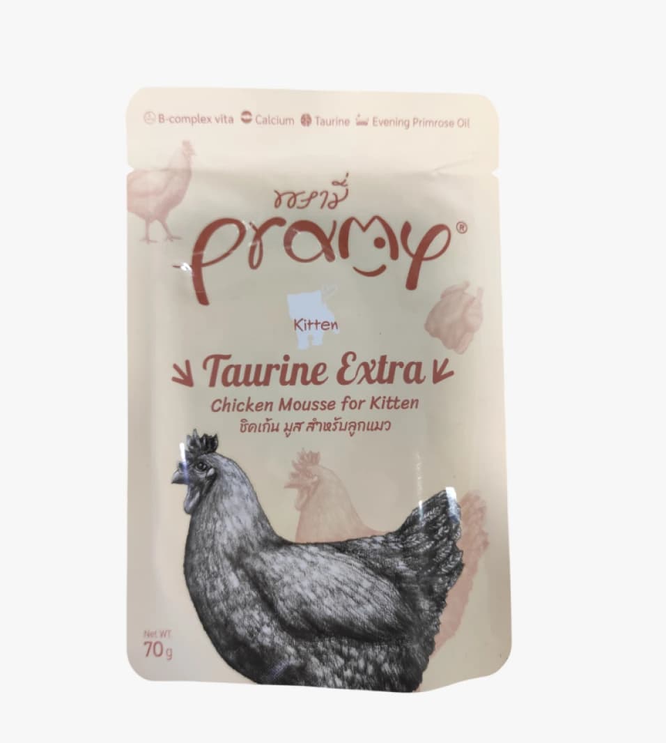 Pramy Kitten Chicken Mousse Taurine Extra with Added Vitamins and Nutritional Ingredients