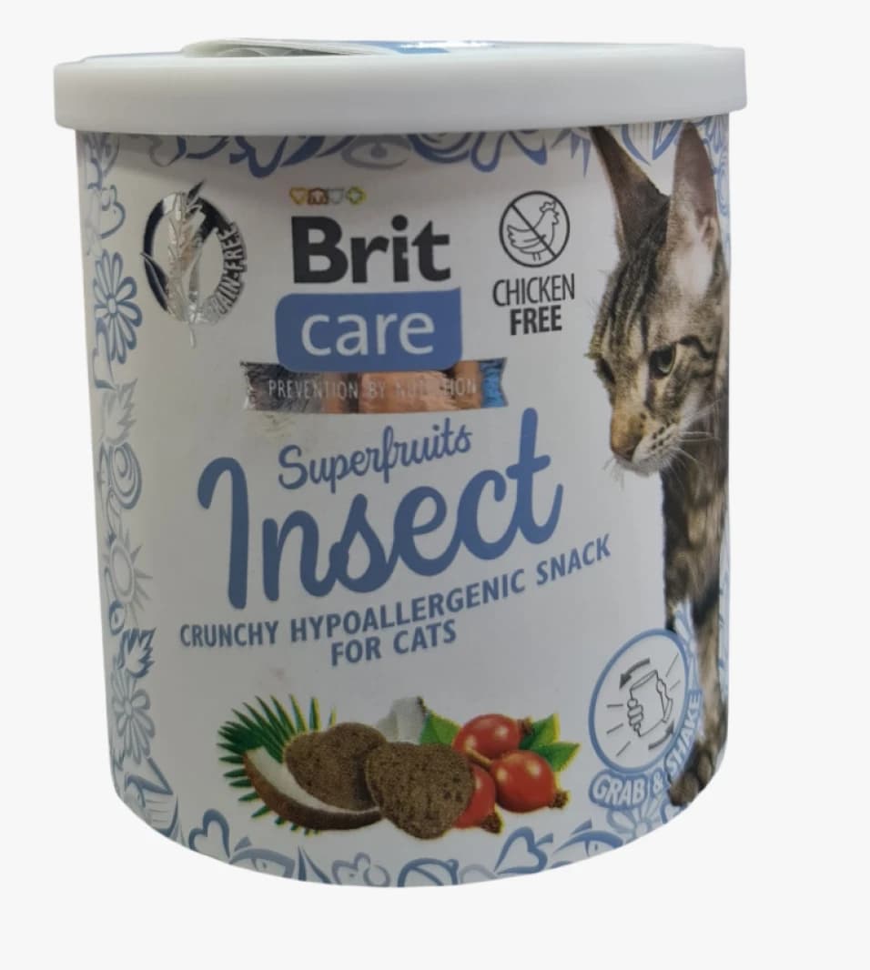 Brit Care Superfruit Insect Snack for Cats, Advanced Design, Perfect for Cats with Food Intolerance