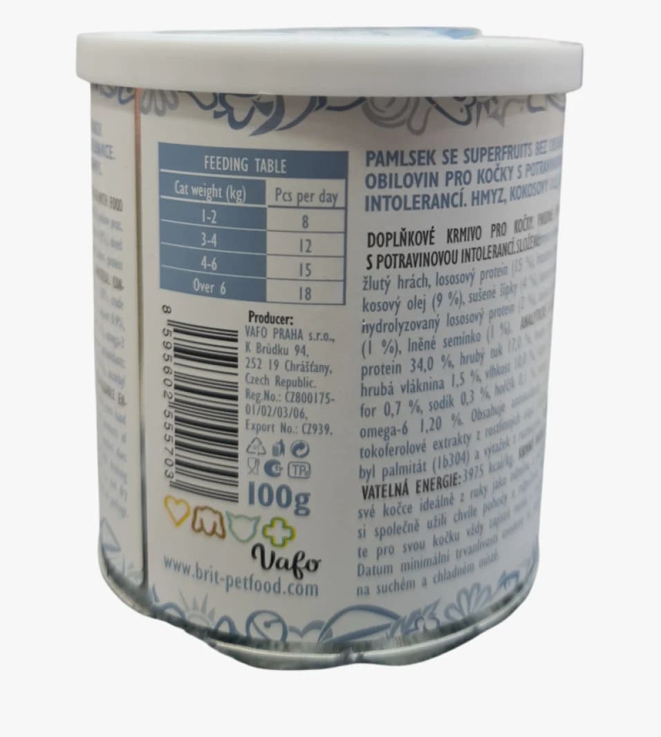 Brit Care Superfruit Insect Snack for Cats, Advanced Design, Perfect for Cats with Food Intolerance