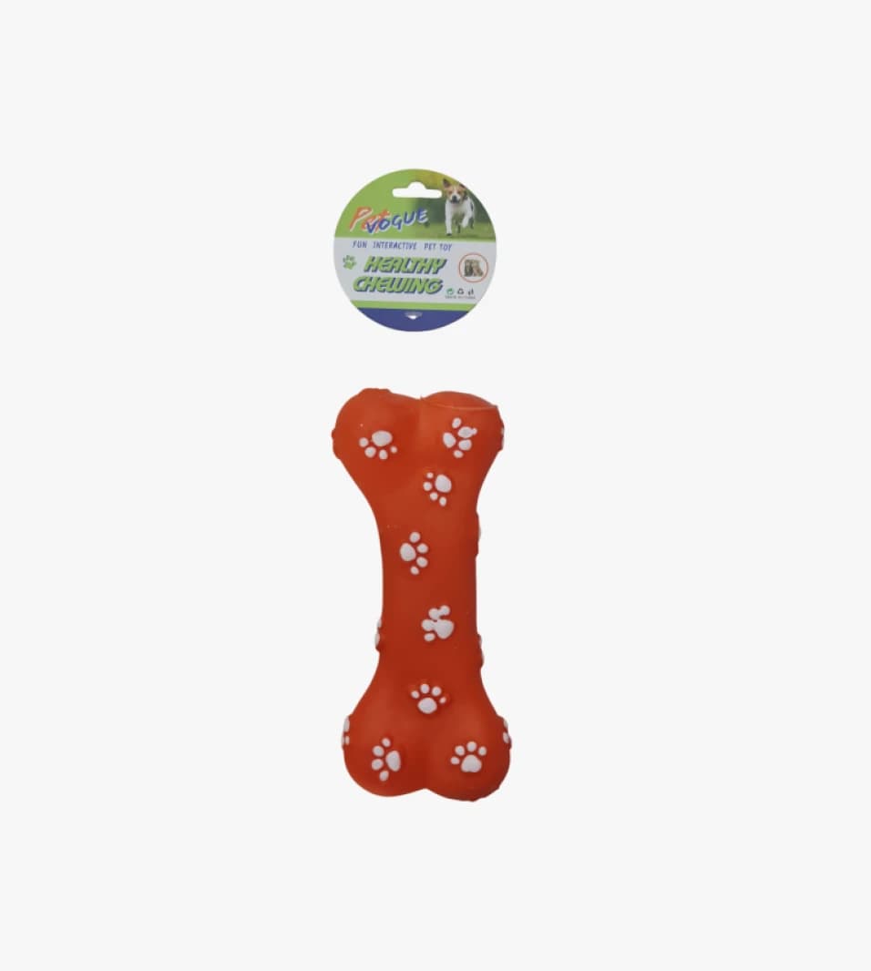 Protoget Interactive Dog and Parrot Chew Toy Bone Shape Pink Decorated Suitable for All Breed Sizes Dogs