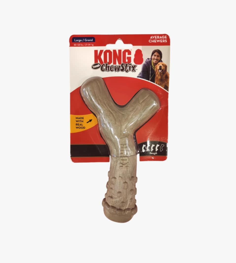 KONG ChewStix Large Y-Shaped Dog Chew Toy for Medium Chewers Durable and Engaging Design for Pets