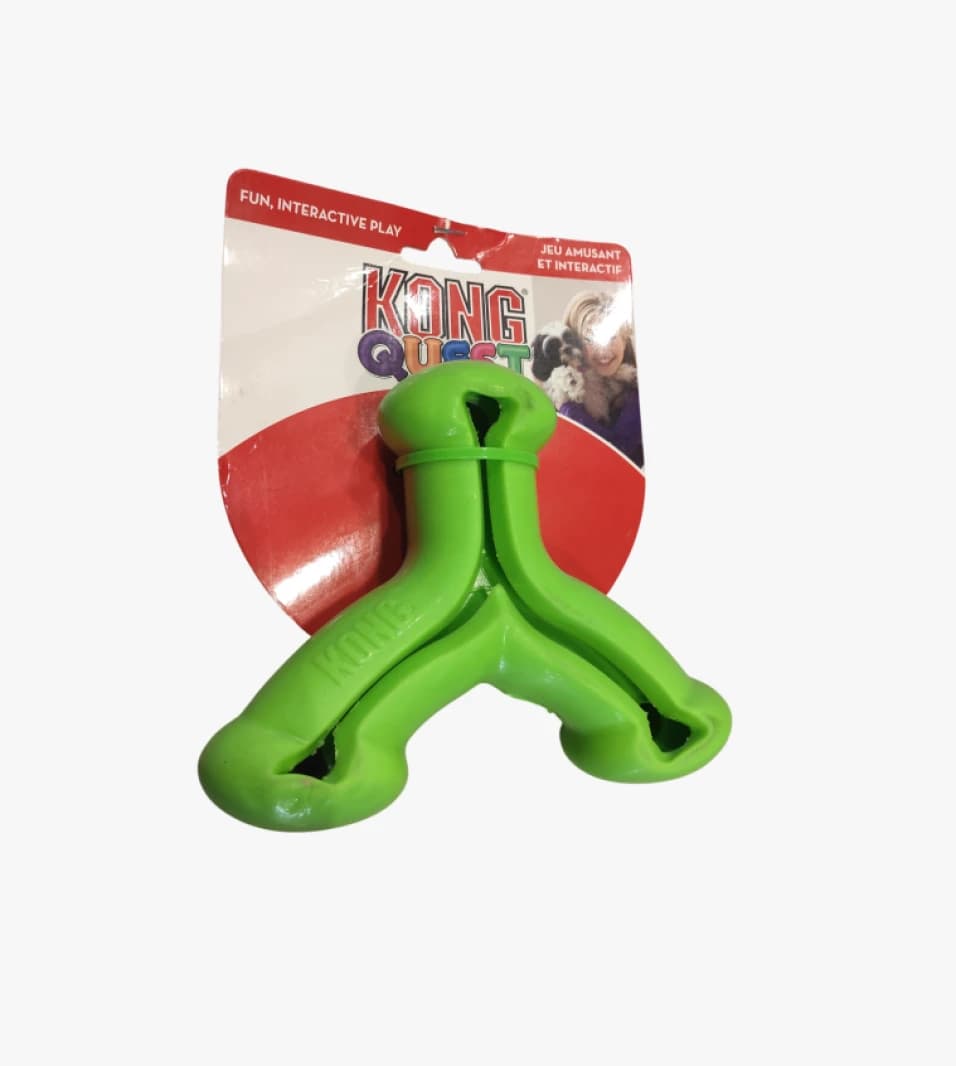 KONG Quest Pet Rubber Toy with Unique Design for Interactive Play for Dogs and Puppies