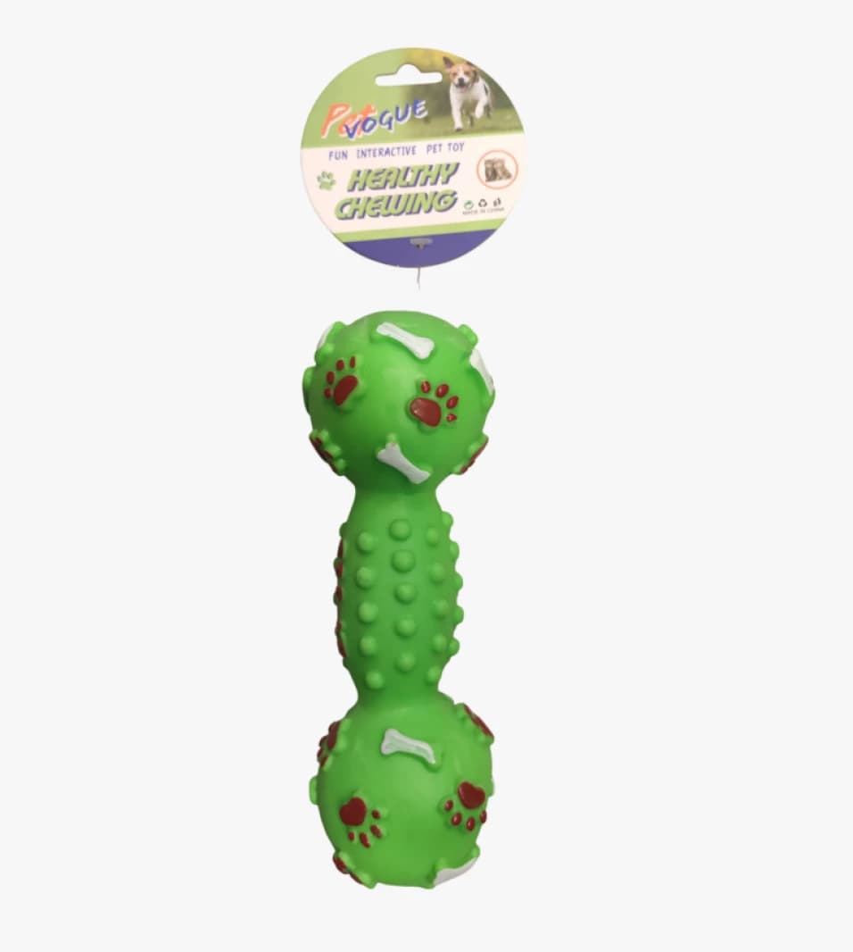 P.Vogue Interactive Pet Toy for Healthy Chewing Dogs with Cartoon Design and Paw Patterns – Yellow