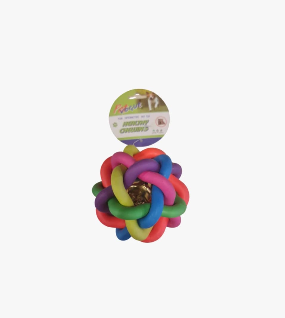 Petrog Colorful Rubber Ball for Dogs Encouraging Interactive Play and Healthy Chewing Fun