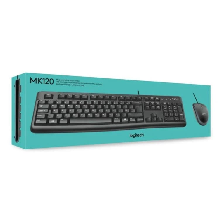 Logitech K120 USB Keyboard Spill-Resistant with Quiet Typing