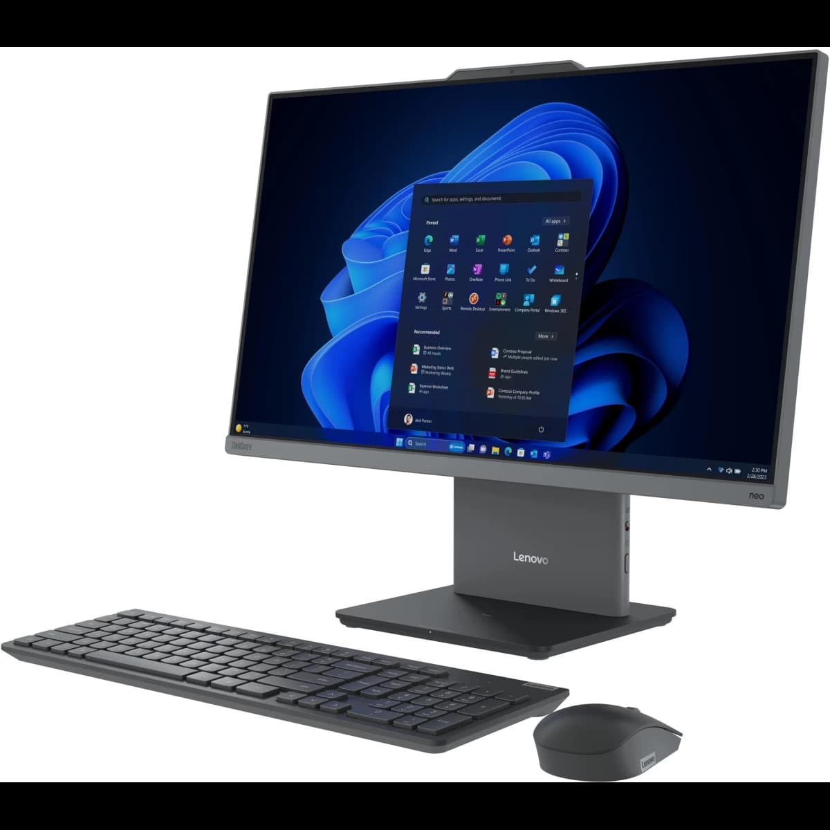 Lenovo ThinkCentre NEO 50a Gen 5 (2025) 24" All-in-One PC with Intel® Core 5 210H & Touch Screen - Luna Grey