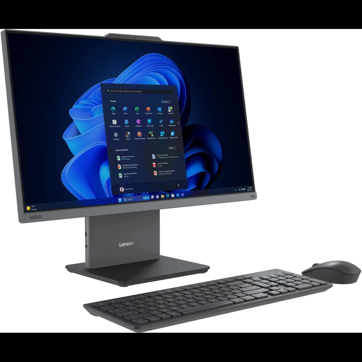 Lenovo ThinkCentre NEO 50a Gen 5 (2025) 24" All-in-One PC with Intel® Core 5 210H & Touch Screen - Luna Grey