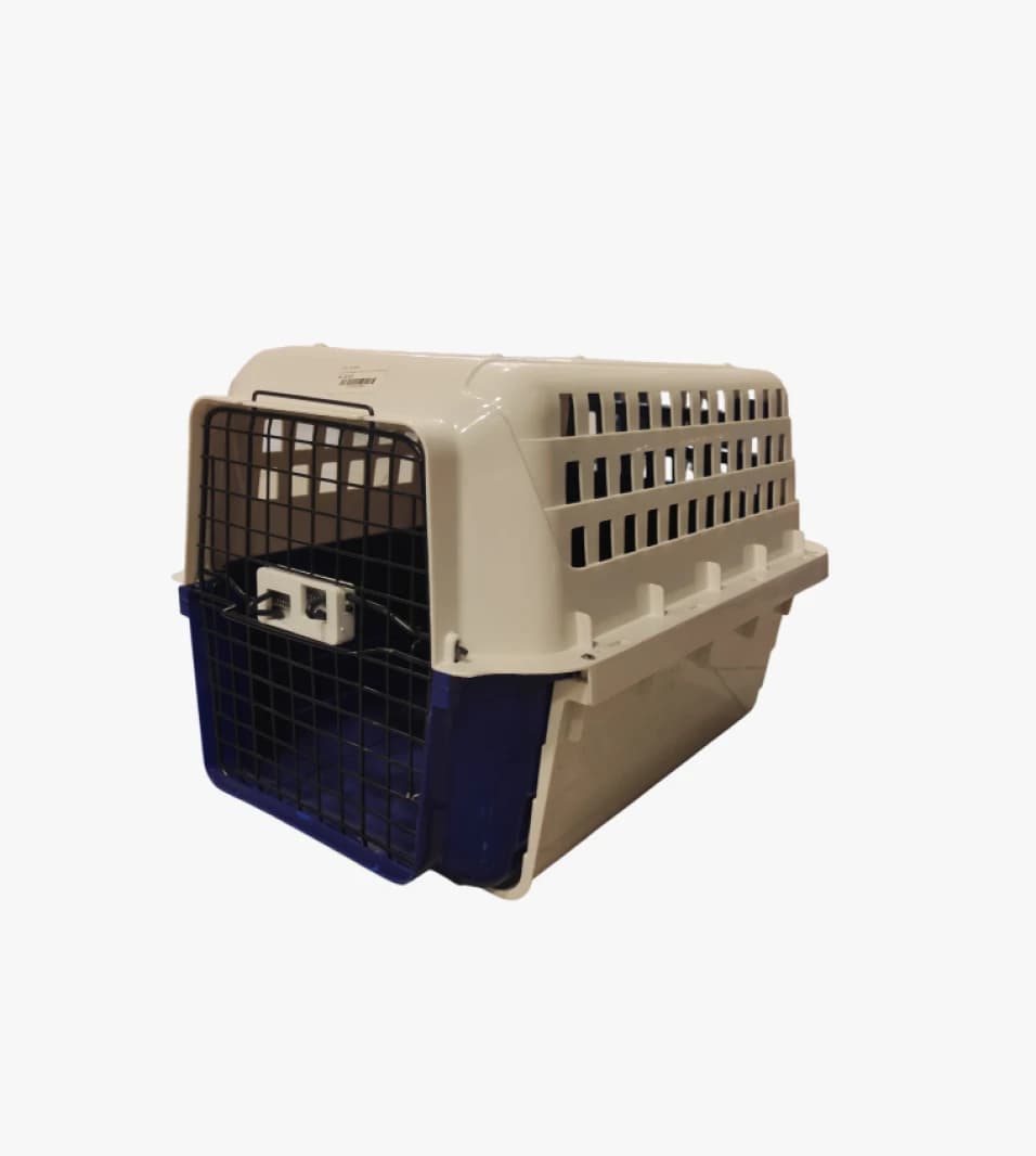 Durable Pet Carrier with Mesh Lock Plastic High-Quality Design for Dogs and Cats
