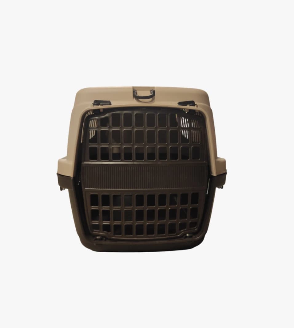 Pet Transport Carrier by Pawsome Plastic Sturdy Design Ideal for Medium Dogs and Cats with Excellent Ventilation Gate