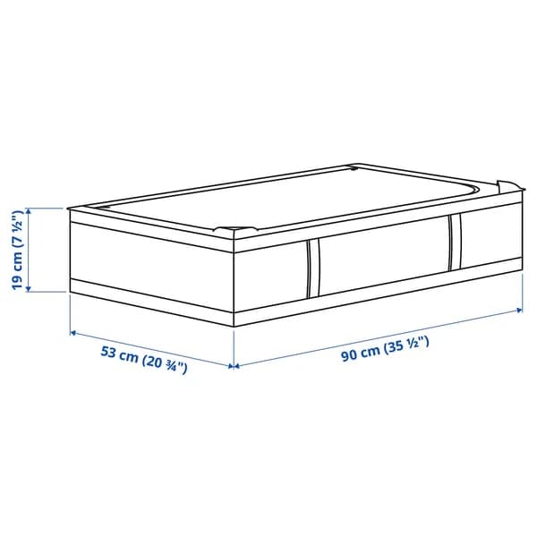 Storage case, dark grey, 90x53x19 cm