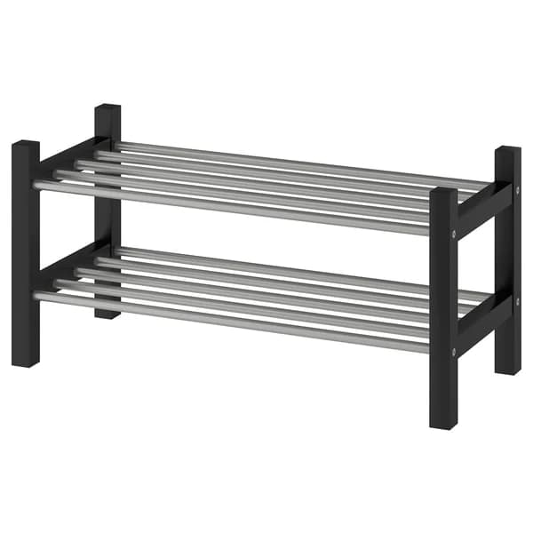 Shoe rack, black, 79x32x37 cm