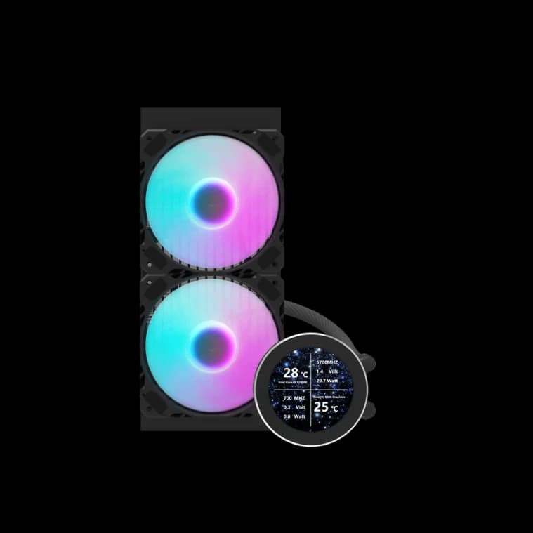 Darkflash DN240S AIO 240mm Liquid Cooler - Black