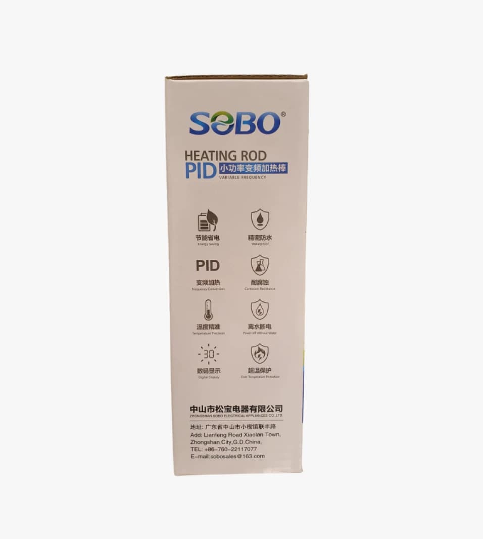 SOBO PID Heating Rod with Variable Frequency for Aquatic and Fish Tanks, High Performance Standard