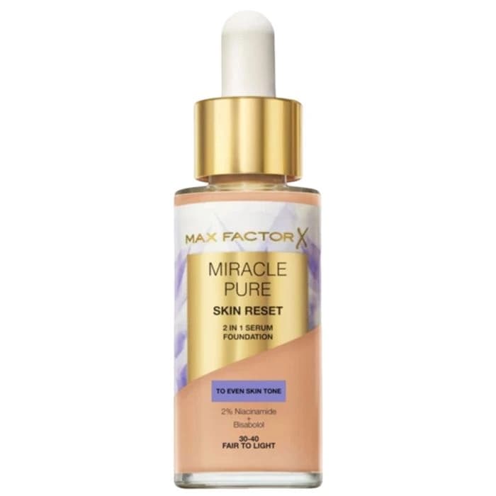 Max Factor Miracle Pure 2 in 1 Skin Reset Serum Foundation 30-40 Fair to Light 11