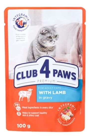 Club4Paws Lamb in Gravy 100g (20+4 Free)
