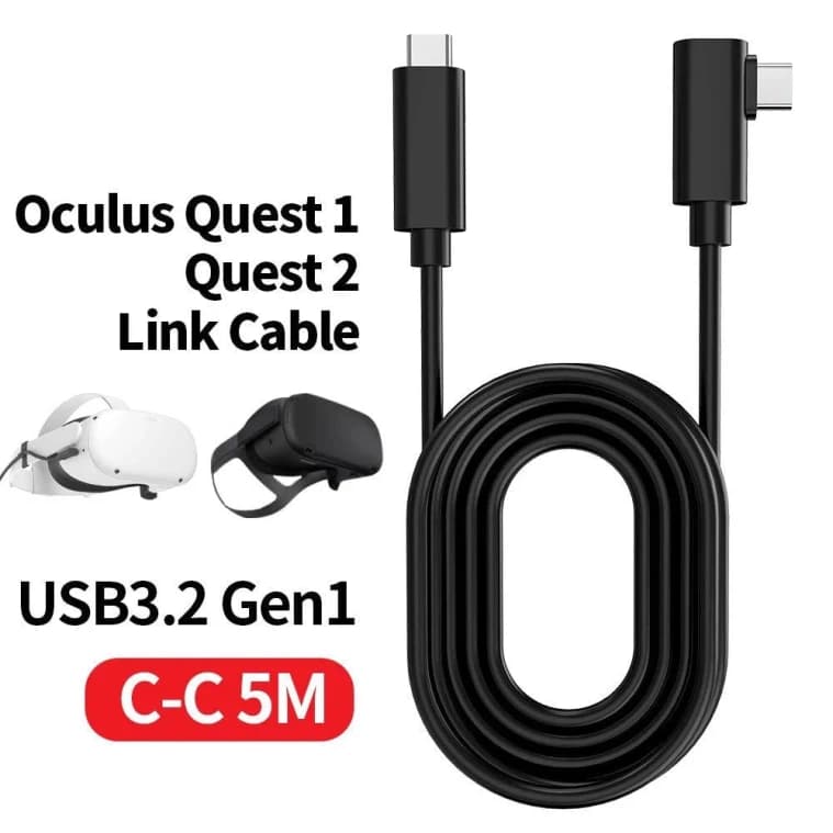 Oculus Headset Cable for PC VR with Quest 2 and Quest Link