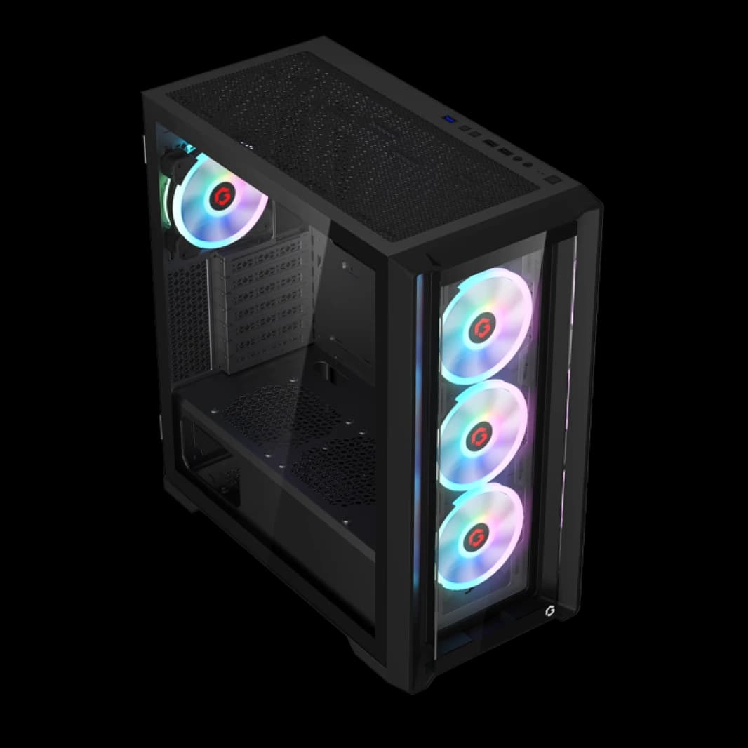 Gameon Vortex Arctic Series Mid Tower Gaming Case - Black