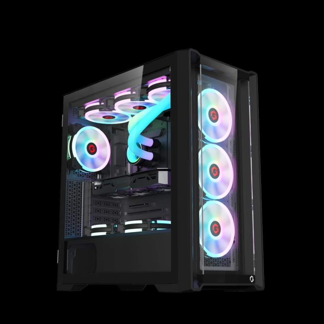 Gameon Vortex Arctic Series Mid Tower Gaming Case - Black