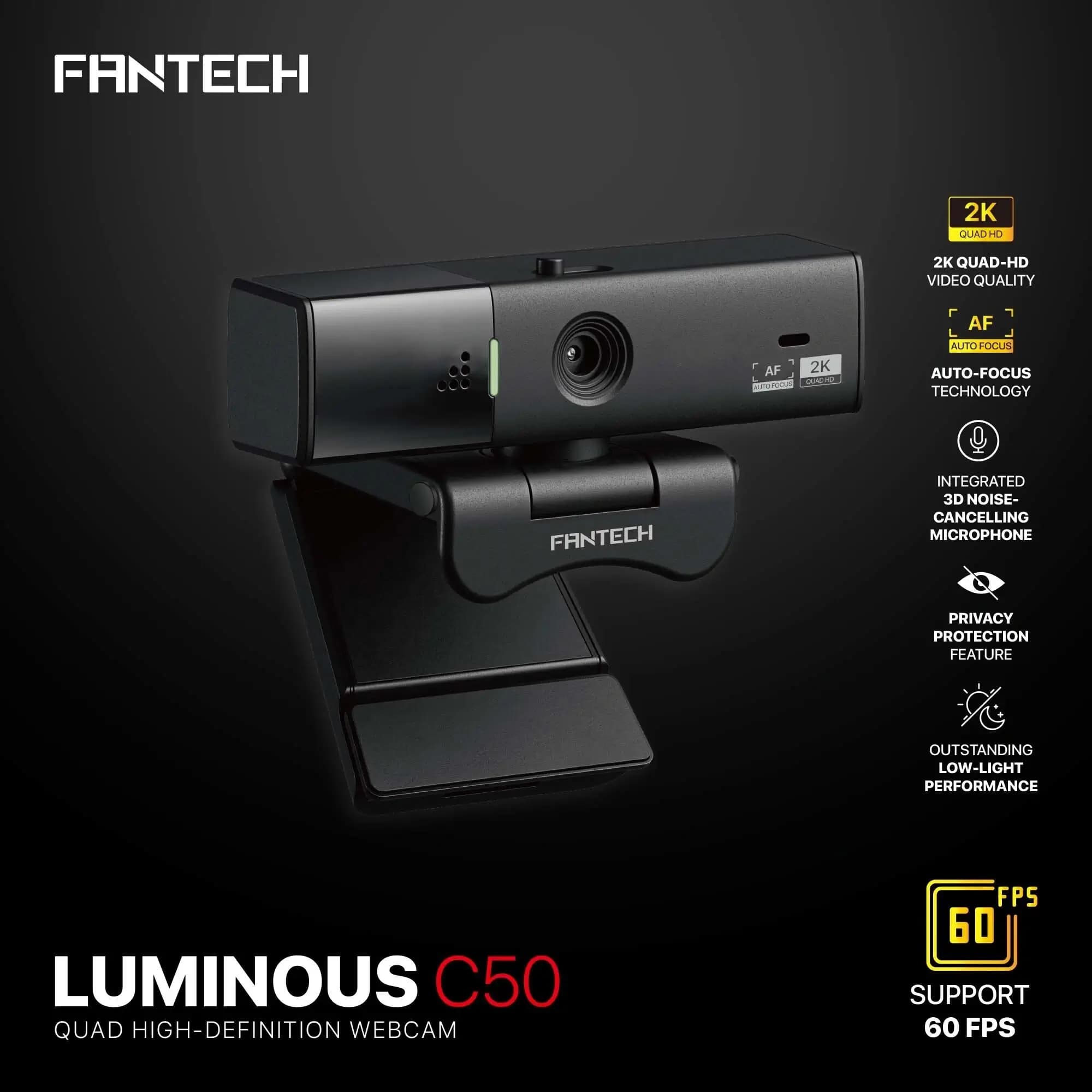 FANTECH C50 LUMINOUS 2K QHD 60 FPS Webcam
