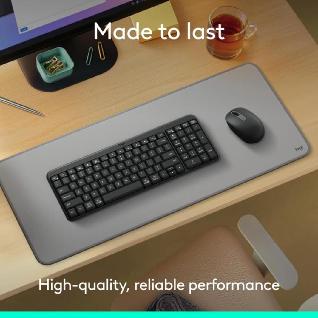 Logitech MK250 Bluetooth Wireless Mouse and Keyboard Combo | Durable Build - Windows/MacOS - Graphite