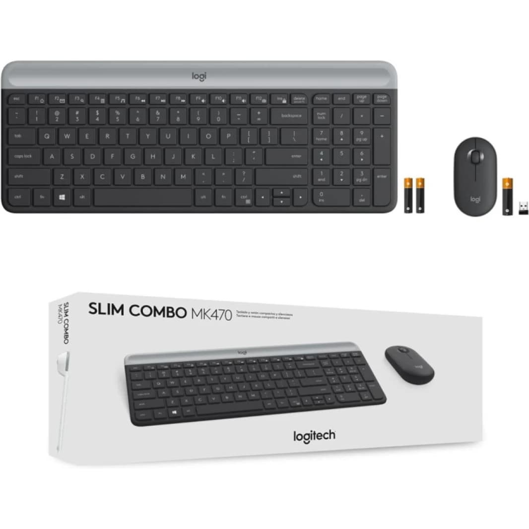 Logitech MK470 Slim Wireless Keyboard and Mouse Combo - Graphite