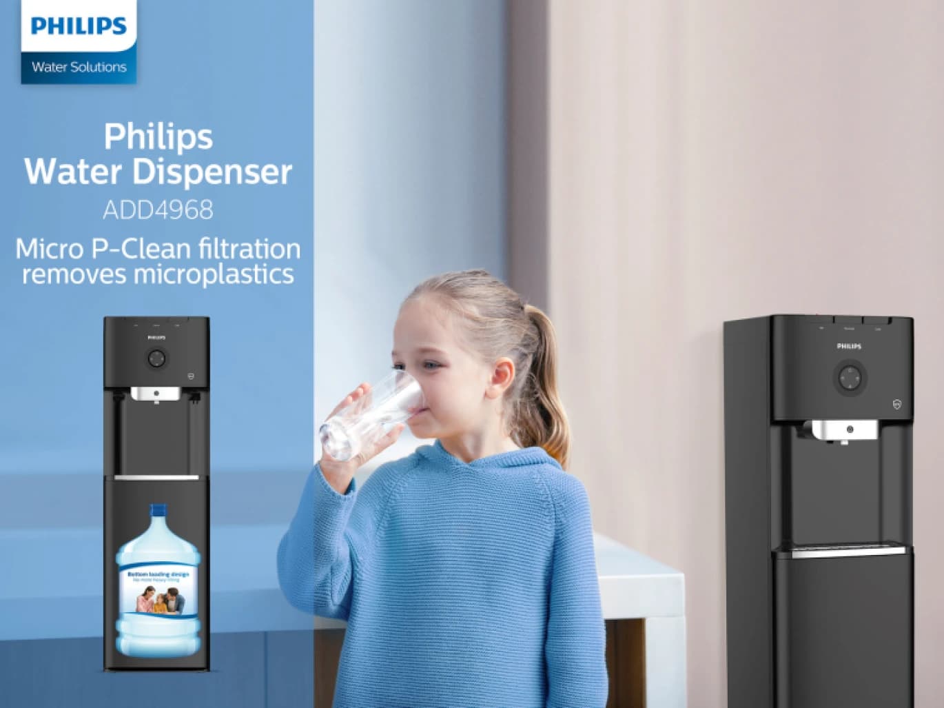 Philips Bottom-Load Water Dispenser with UV and Micro P-Clean Technology