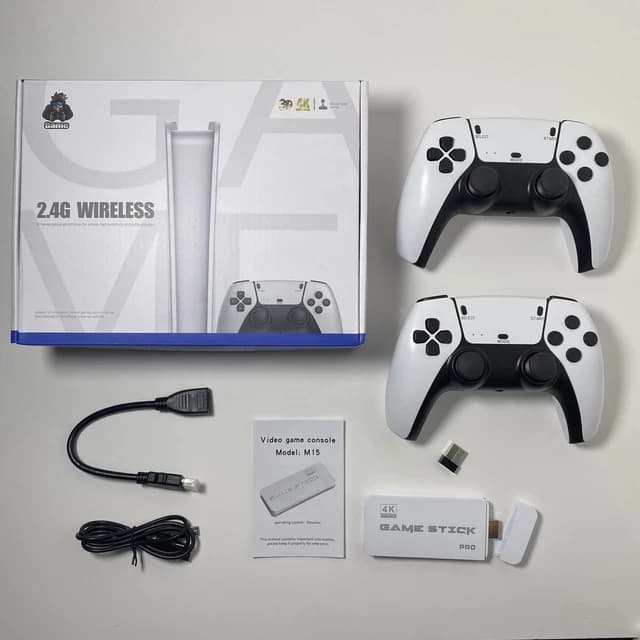 2.4G Wireless Gaming Console Set with Atari-Inspired Design and Dual Controllers for Gaming Enthusiasts
