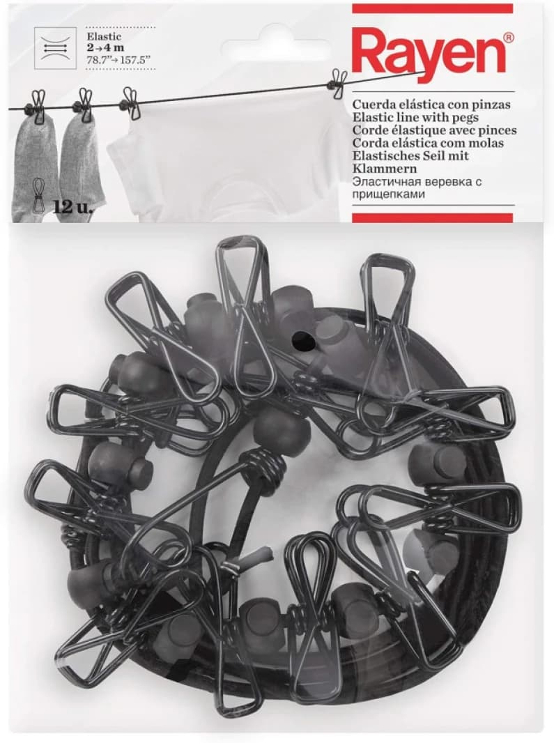 Rayen Elastic Clothesline with Pegs