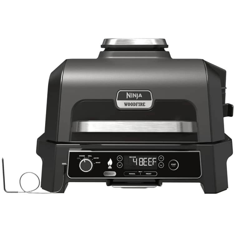 Ninja Woodfire Pro XL Electric BBQ Grill & Smoker, 1700Watts, Grey/Black