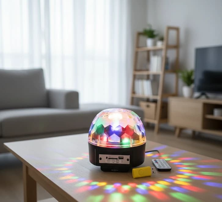 مصباح LED مع مكبر صوت مدمج وتقنية بلوتوث لتجربة إضاءة موسيقية مثالية لحفلات المناسبات والعروض