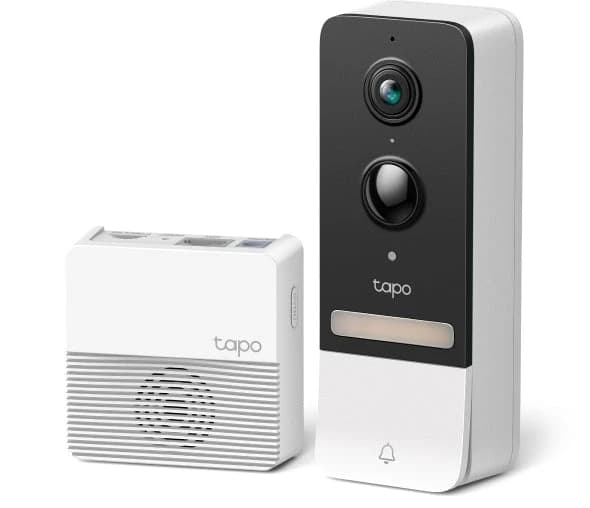 Tp-Link Tapo Smart Battery Video Doorbell White Cmos Sensor 2K 5Mp Live View