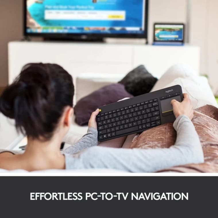 Logitech K400 Plus TV Wireless Touch Keyboard - Dark