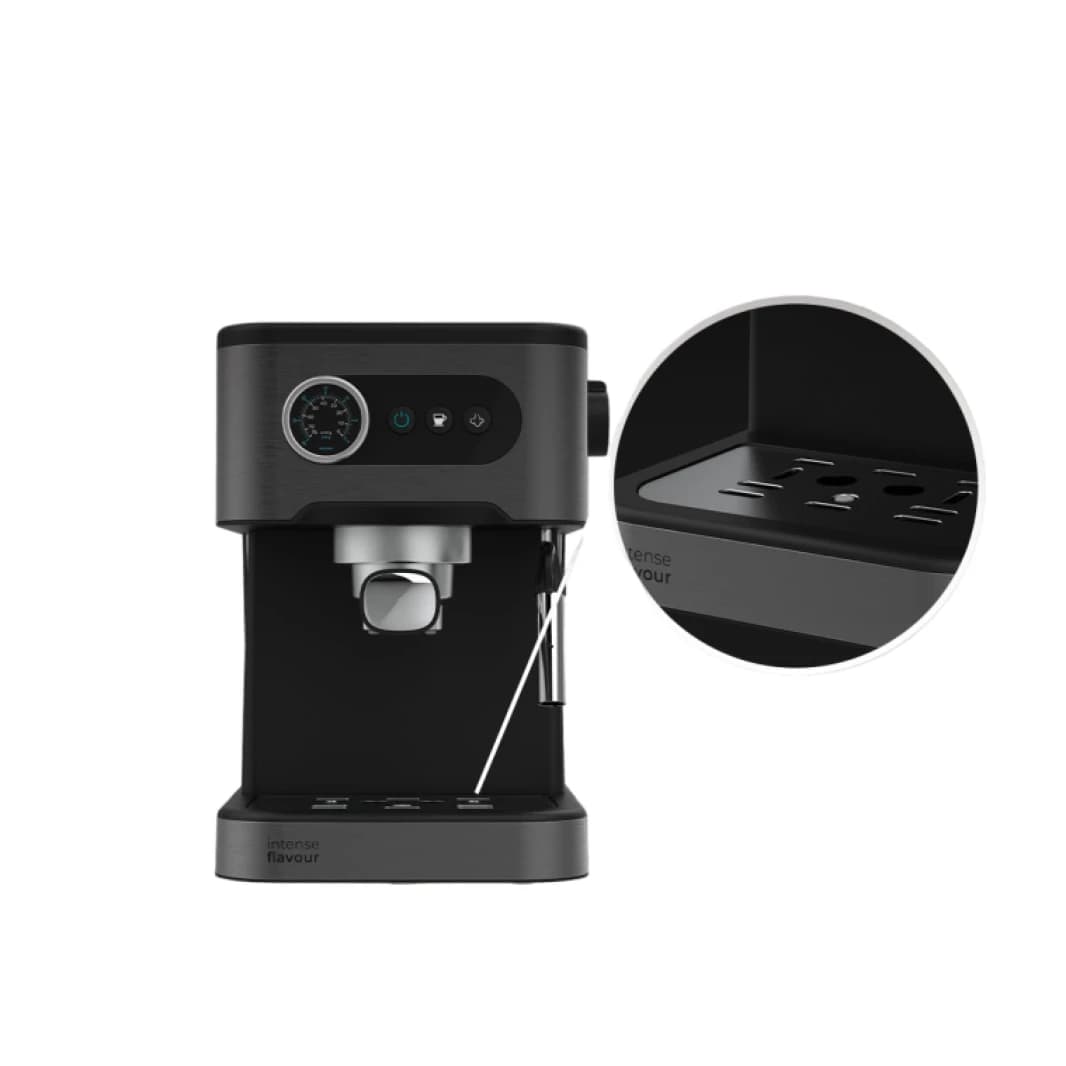 Cecotec Espresso Coffee Machine 20 Pro, 1.5Lit, 20Bar, 850Watts, Black