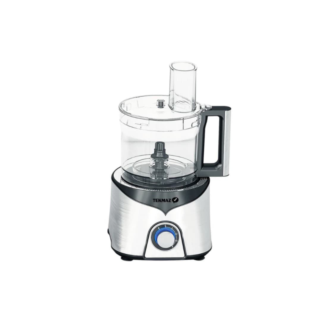 Tekmaz 9-in-1 Food Processor, 4 Speeds, 2.5L, 1100W, Stainless Steel