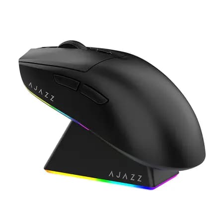 ماوس ألعاب لاسلكي AJAZZ AJ139 V2 MC بلوتوث مع قاعدة شحن - أسود