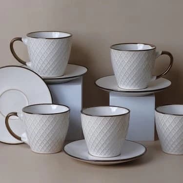 Tea and Milk Cup Serving Set - 12 Pieces
