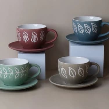 Turkish Coffee Cup Set - 12 Pieces