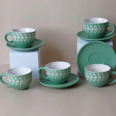 Turkish Coffee Cup Set - 12 Pieces