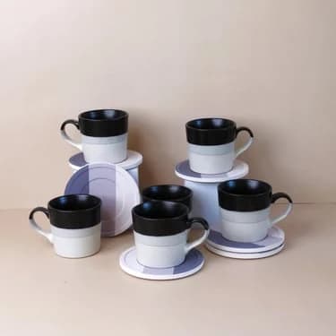 Tea and Cinnamon Cup Serving Set - 12 Pieces