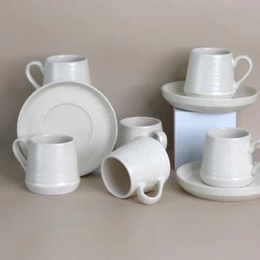 Turkish Coffee Cup Serving Set - 12 Pieces
