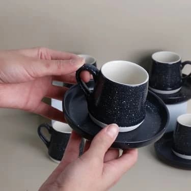 Turkish Coffee Cup Serving Set - 12 Pieces