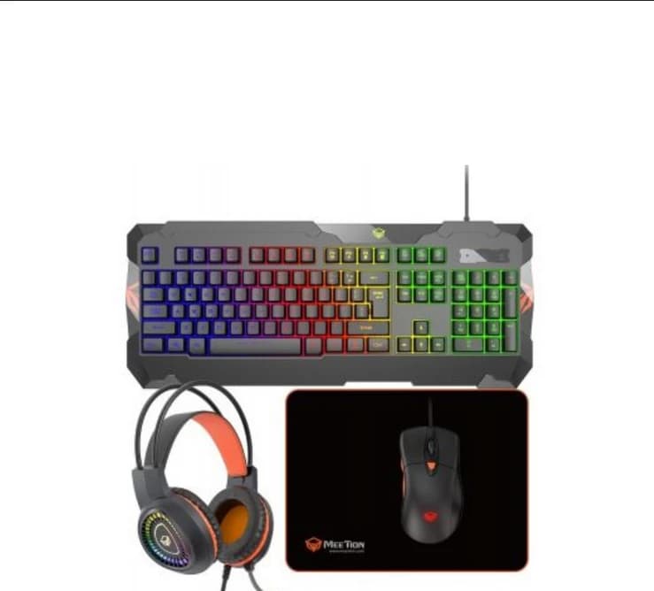 Meetion C-505 Wired RGB LED Mouse, Keyboard, Headset & Mouse Pad Set