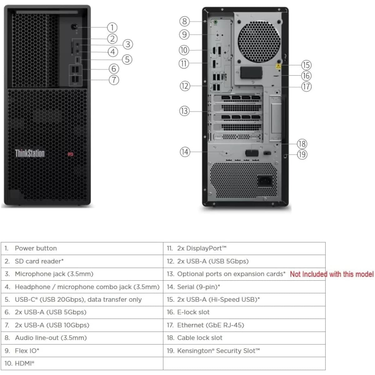 Lenovo ThinkStation P3 Tower Workstation Gen 2 (2025), Intel Core Ultra 7 265K, 20-Cores, AI-Optimized, Black