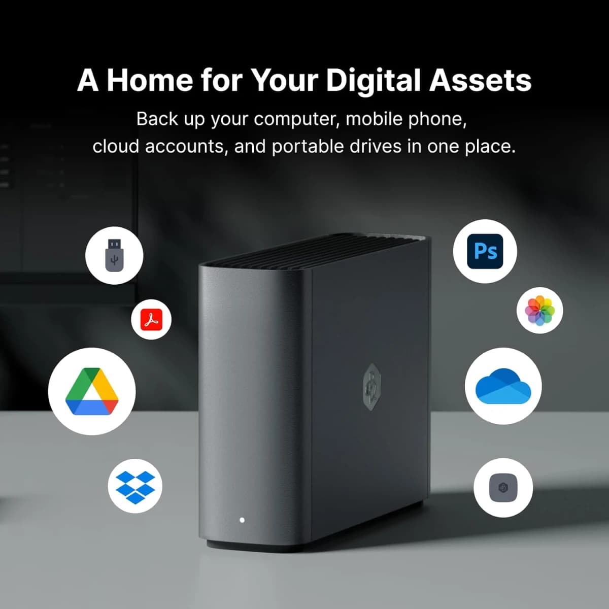 Synology BeeStation 8TB Personal Cloud NAS Storage Server, AI-Powered, Store, Sync, Access And Share Files From Anywhere, Easy Setup, Network Data Backup Device, USB-C