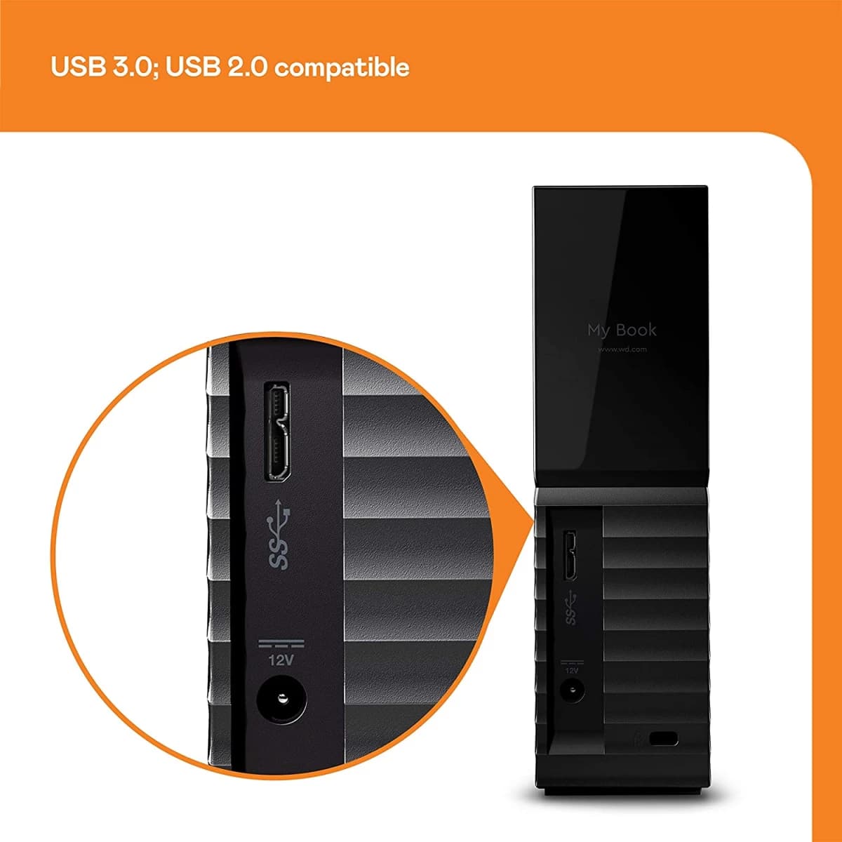 WD My Book 24TB Desktop External Hard Drive with Password Protection & Auto Backup