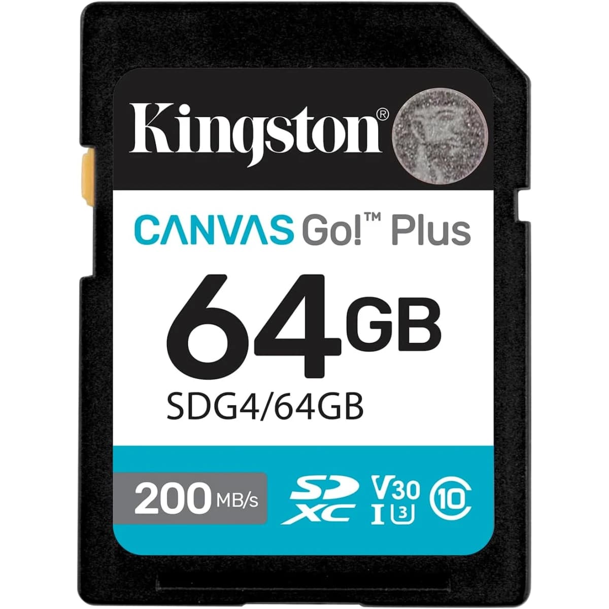 Kingston Canvas Go Plus 64GB SD Card | Up to 200MB/s | Class 10, UHS-I, U3, V30