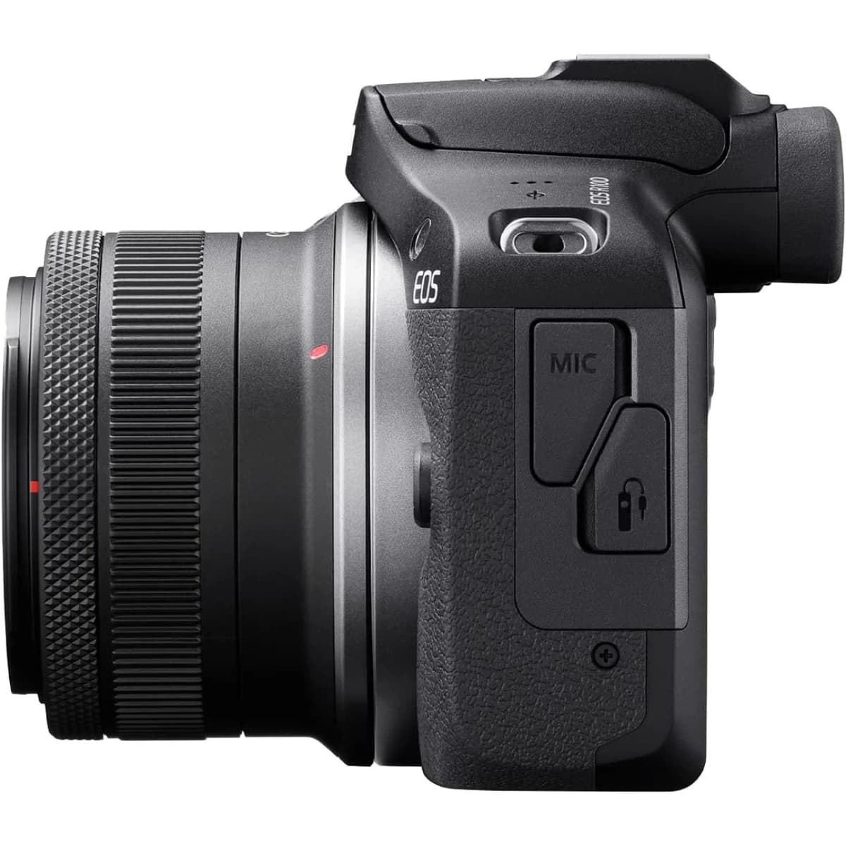 Canon EOS R100 KIT (w/RF-S18-45mm + RF-S55-210mm) Mirrorless Camera, APS-C Sensor, 24.1MP, 4K Video, Dual Pixel CMOS AF, Lightweight Vlogging Camera for Entry-Level Creators, Black