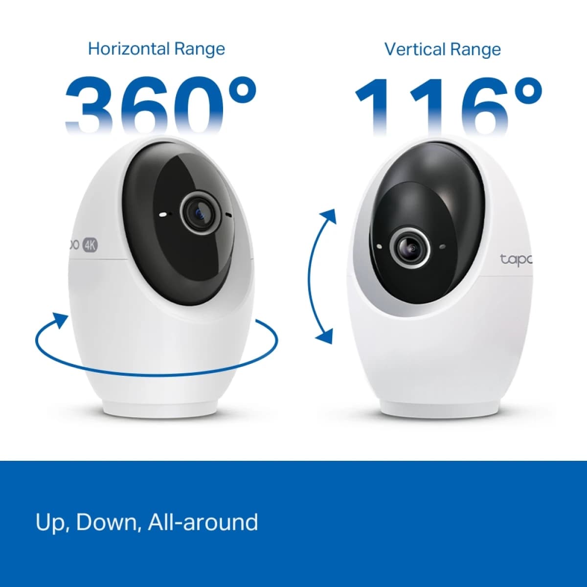 TP-LINK Tapo C260 4K Pan/Tilt Indoor Security Camera, RoomCam 4K
