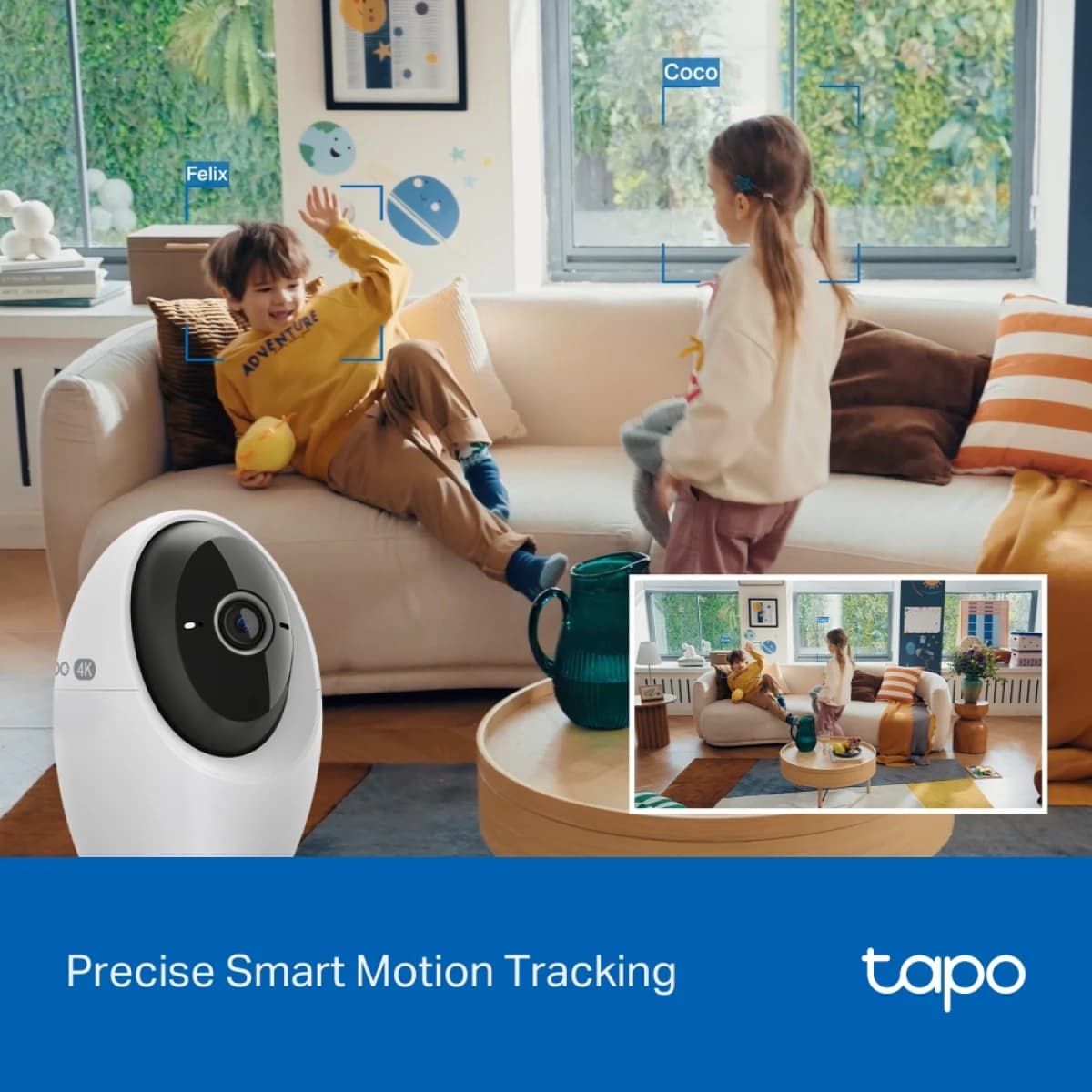 TP-LINK Tapo C260 4K Pan/Tilt Indoor Security Camera, RoomCam 4K